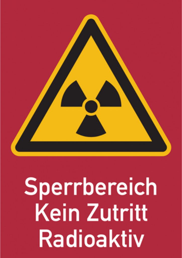 Dreifke Warnschild Strahlenschutz Sperrbereich - Kein Zutritt - Radioaktiv (...