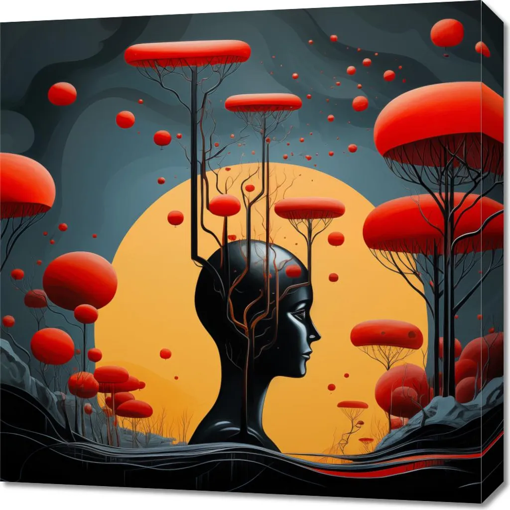 Image Formes-pensées Format 60x60 cm : Toile d'Art aux Détails Fins