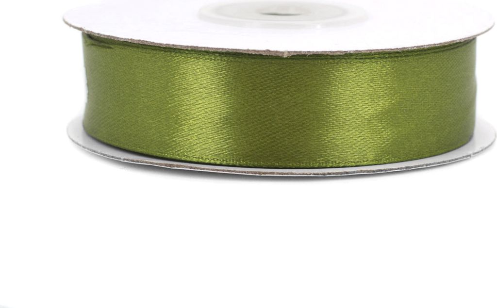 Satinband 18mm x 25m Rolle Olivgrün