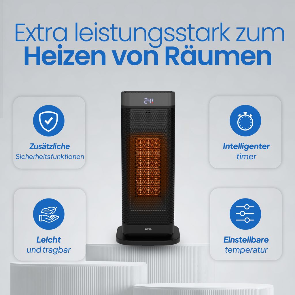 Dynter. HW2002 - Keramik Heizlüfter - Keramik Heizung - Produktbild 3