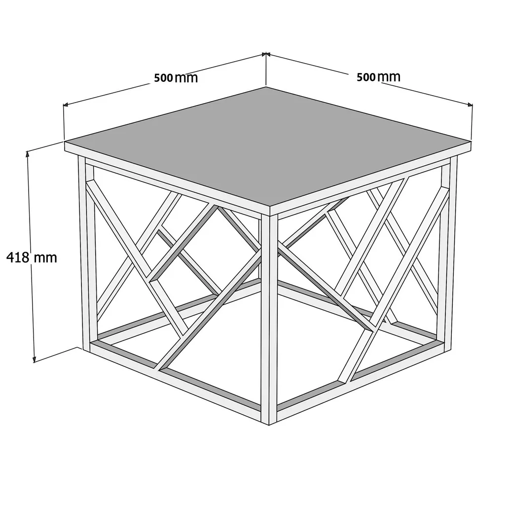 Table basse de salon compacte 53 cm Skye Decor - Idéale petits espaces - 4