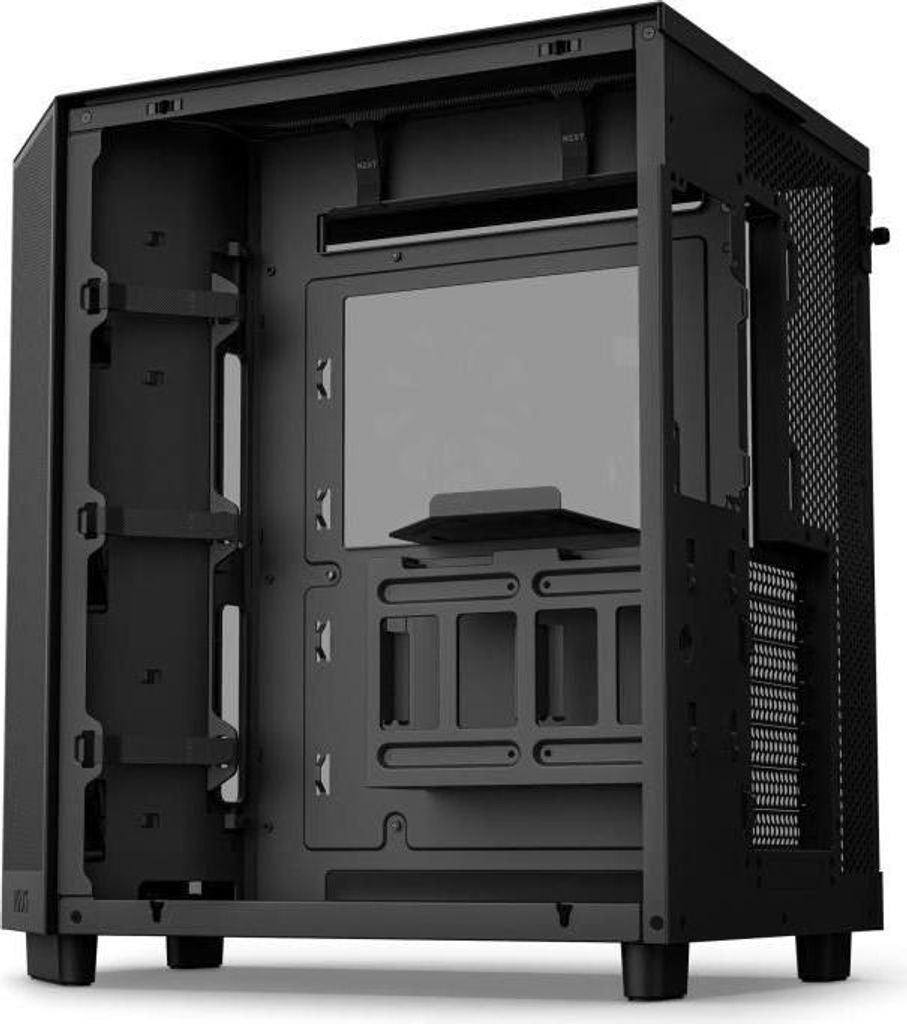 Mid-Tower-Gehäuse - NZXT - H6 Flow - Doppelkammer - Schwarz - 5 Lüfter enthalten