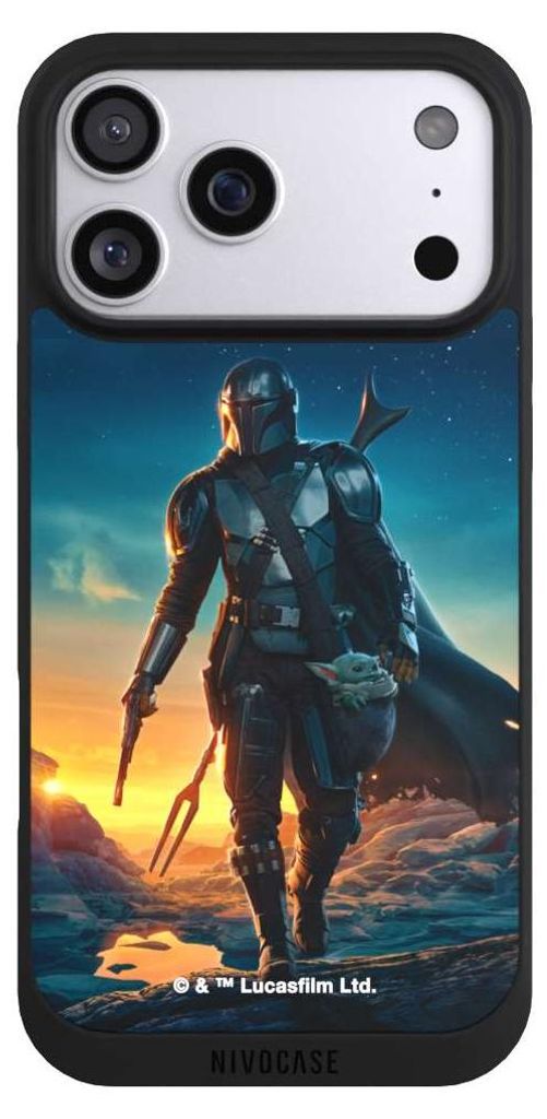 NIVOCASE Handyhülle für Apple iPhone 17 Pro Max Hülle NIVOpure Case Schwarz Sonnenuntergang Star Wars The Mandalorian