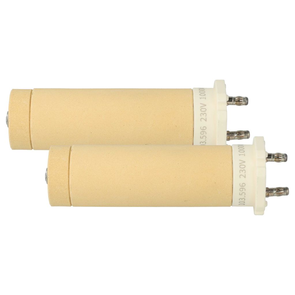 vhbw 2x Heizelement kompatibel mit Leister Triac S, BT, AT, ST Heißluftschweißpistole - 1000 W, Keramik Heizkern, 3 x 10,3 cm