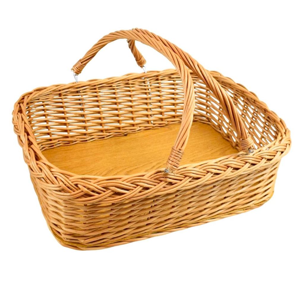Weidenkorb mit klappbaren Griffen 50 cm