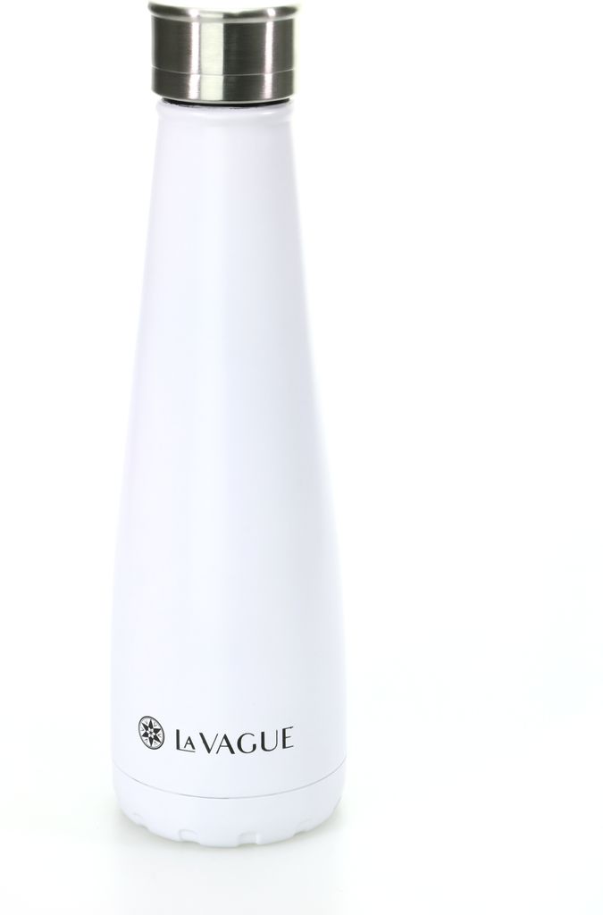 LA VAGUE GRAVITY - Edelstahl-Isolierflasche MATTWEIß Größe: 415ml