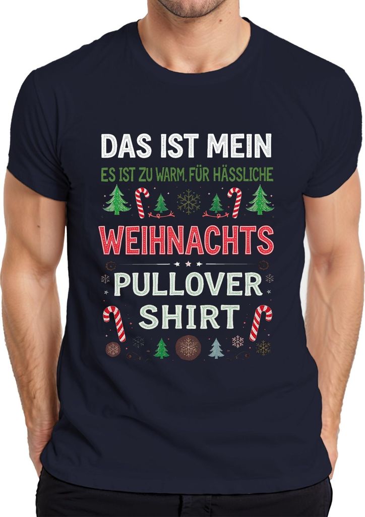 Das ist mein Weihnachts Geschenk Tannenbaum Zuckerstange lustig Herren T-Shirt, Navy, M