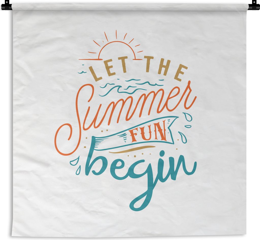 MuchoWow Wandteppich Wandbehang Sommer - Zitat - Dekorationen 150x150 cm Tapisserie Dekoration Wandtuch - Wohnaccessoires - Modernes