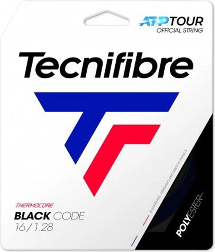 Tecnifibre Black Code 1,28 mm 12m - Effets de Balle et Précision Pro