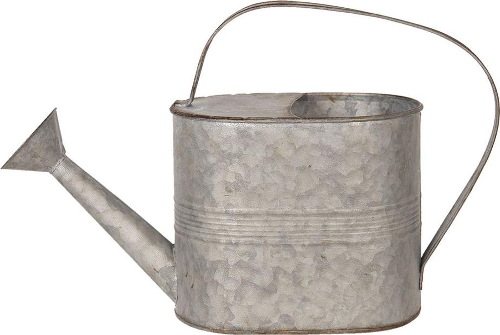 Clayre & Eef Dekoration Gießkanne 40x14x25 cm Grau Metall