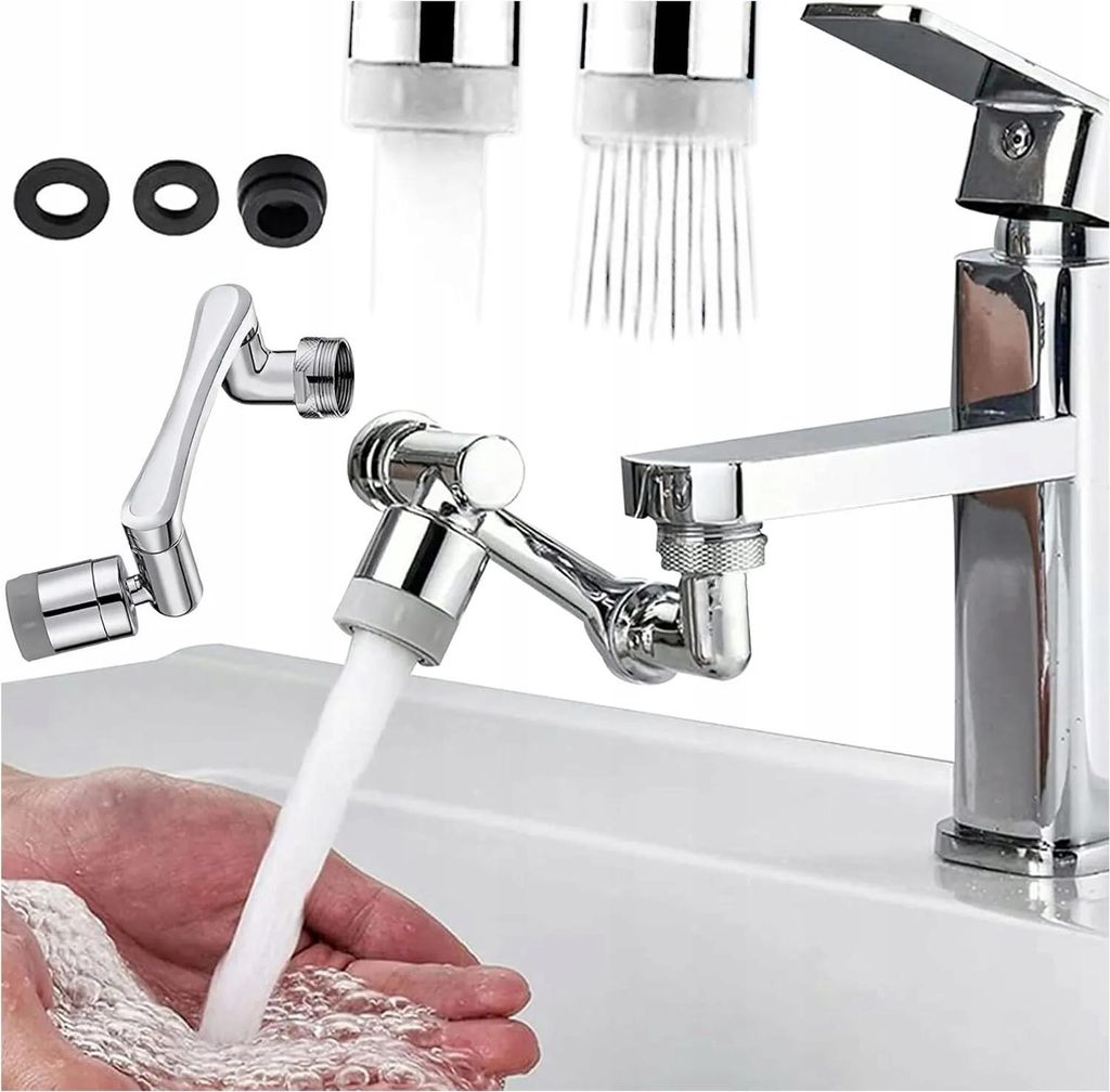 MOCNY Obrotowy Aerator Kranu Przedłużka METAL PERLATOR Na Zdjęcie produktu 