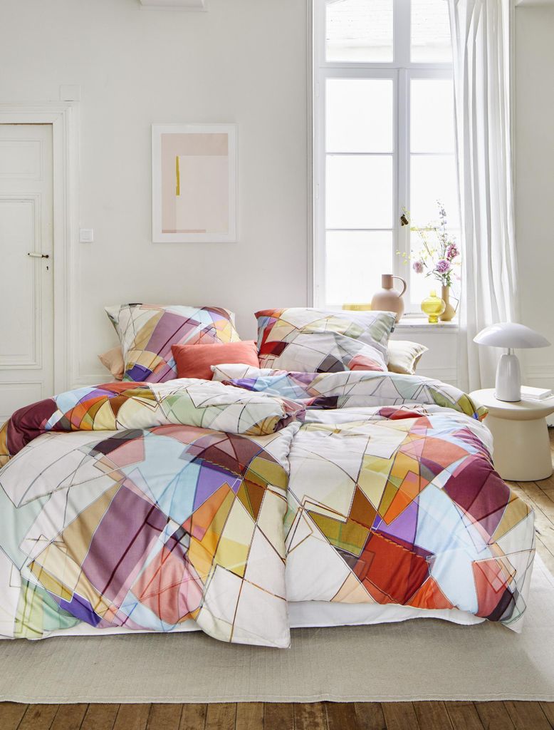 Irisette Mako-Satin Bettwäsche-Garnitur Magic 8889 Farbe multi Größe 135x200+80x80cm