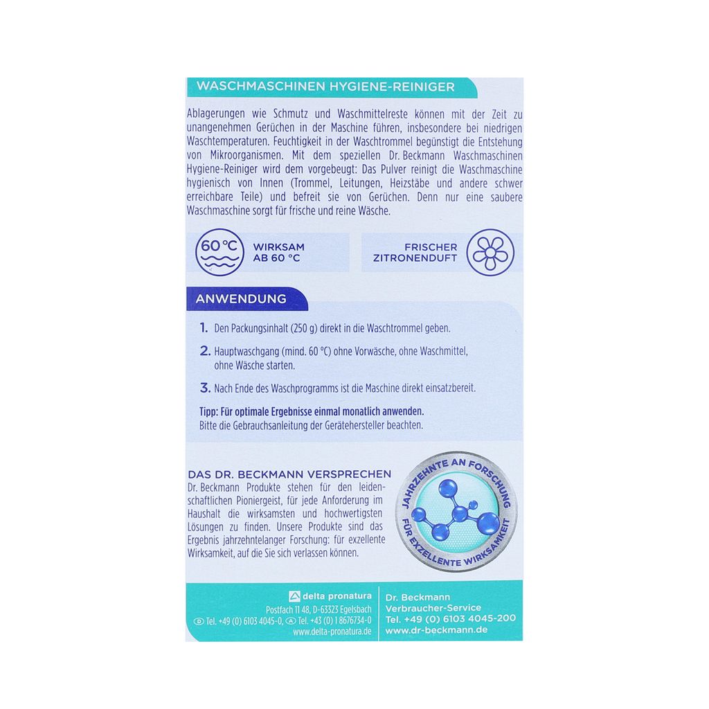 Dr. Beckmann Waschmaschinen Hygiene Reiniger 250g - Saubere Produktbild 19