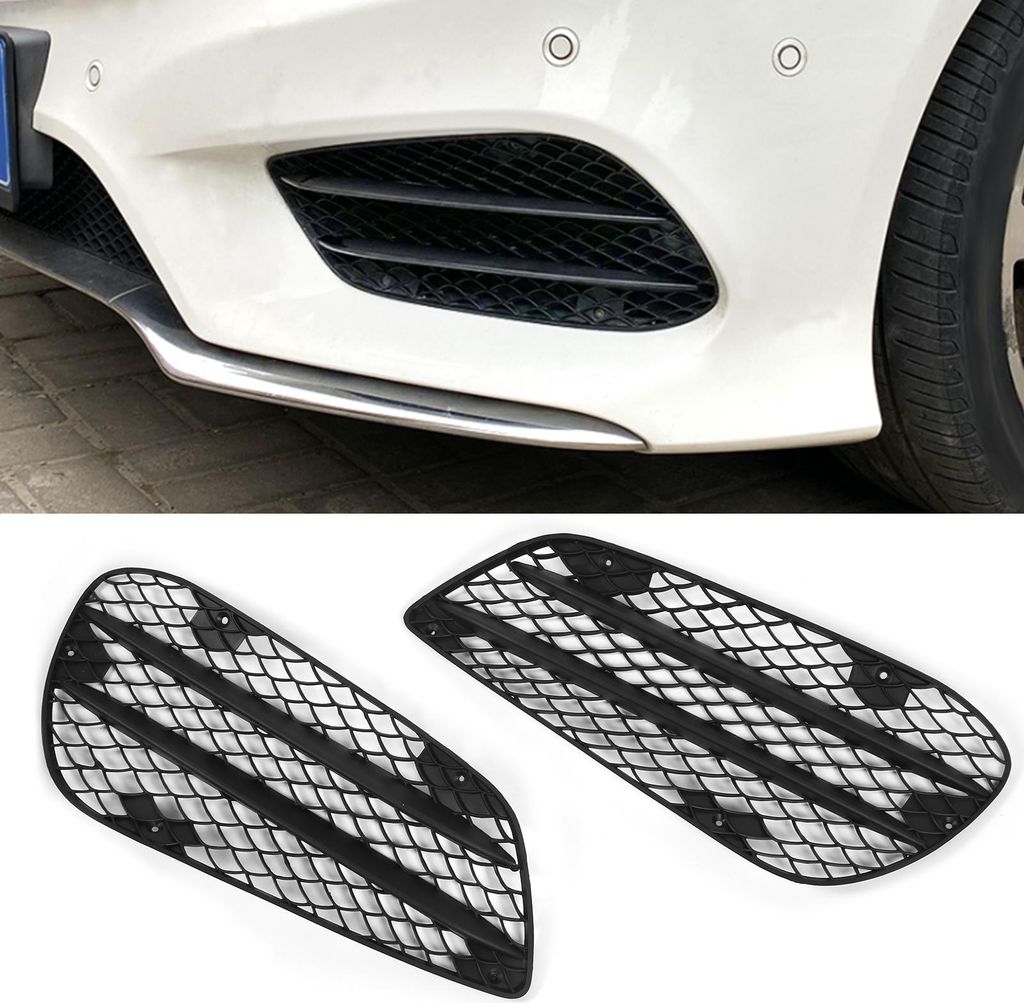 1 Paar links rechts schwarz Frontstoßstange Nebelscheinwerfergitter Ersatz für Mercedes-Benz E-Klasse W212 AMGLine 2013–2015