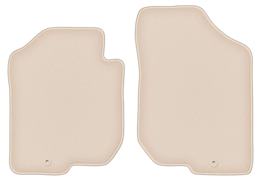 DURBAN Beige Velours-Fußmatten vorne für Kia Carens III Minivan (2006-2010)