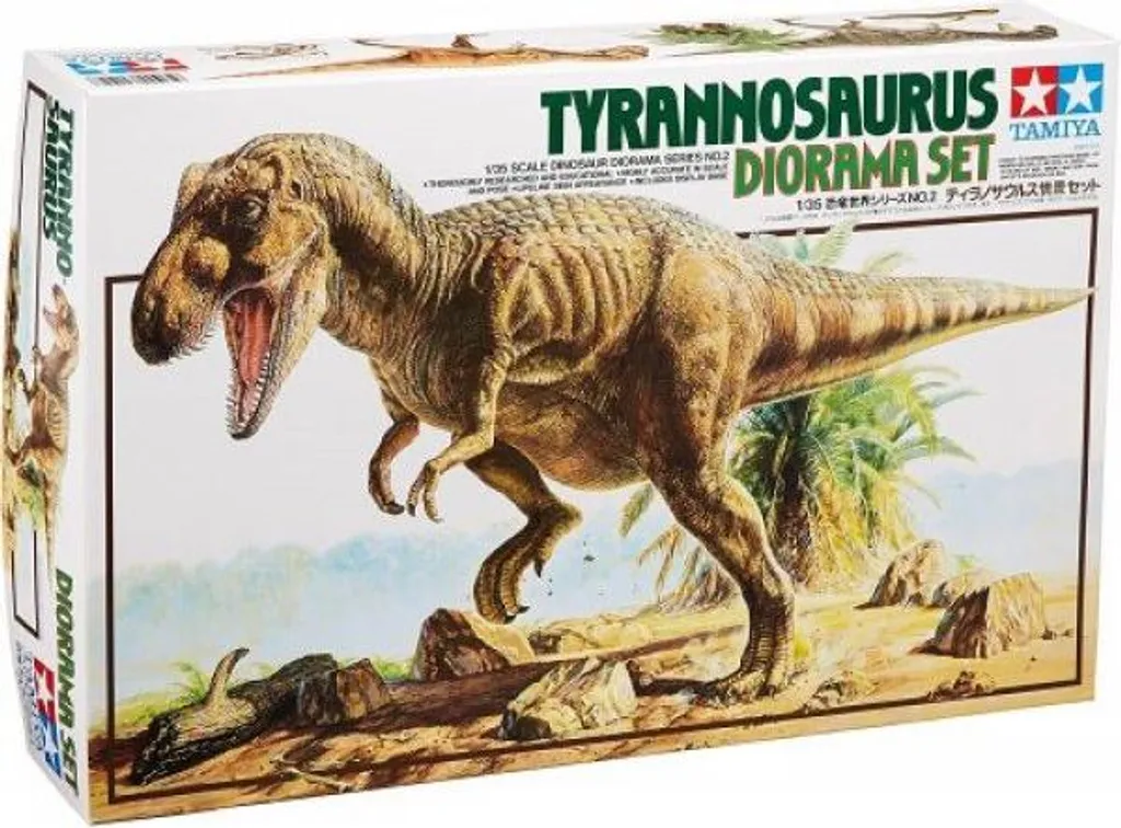 Tamiya Tyrannosaurus Set Diorama 1:35 avec Détails Anatomiques Fins