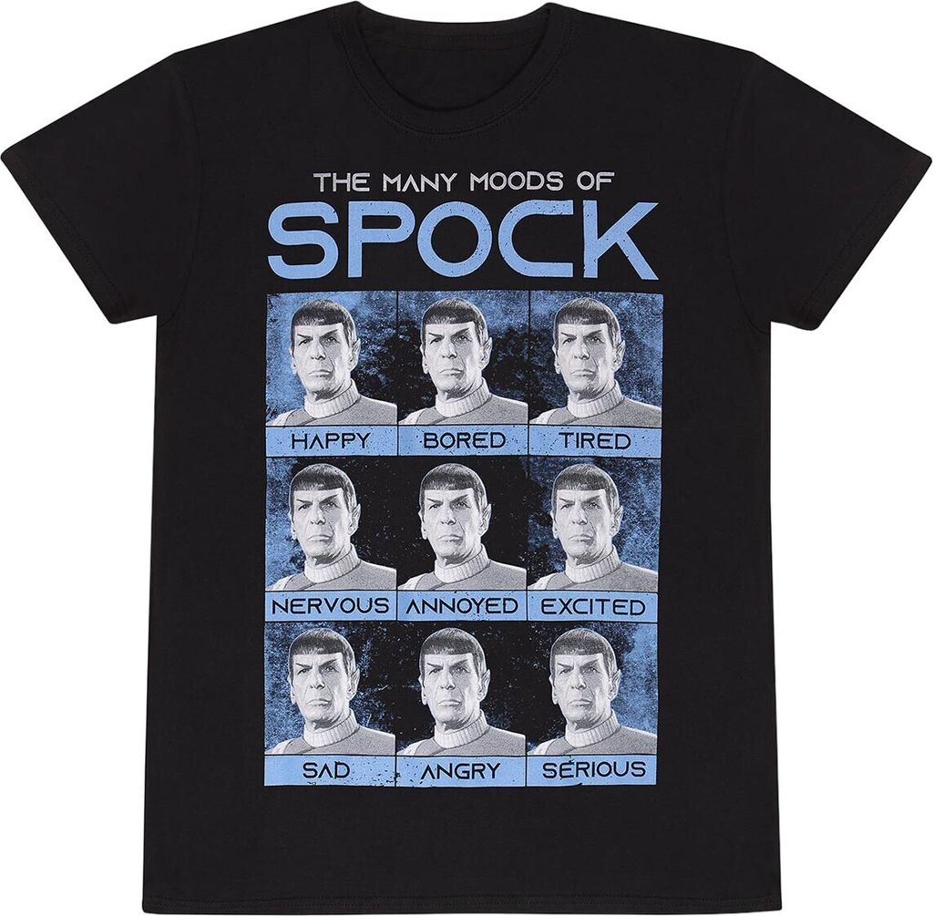 Star Trek - "Many Moods Of" T-Shirt für Herren/Damen Uni HE1830 (M) (Schwarz)