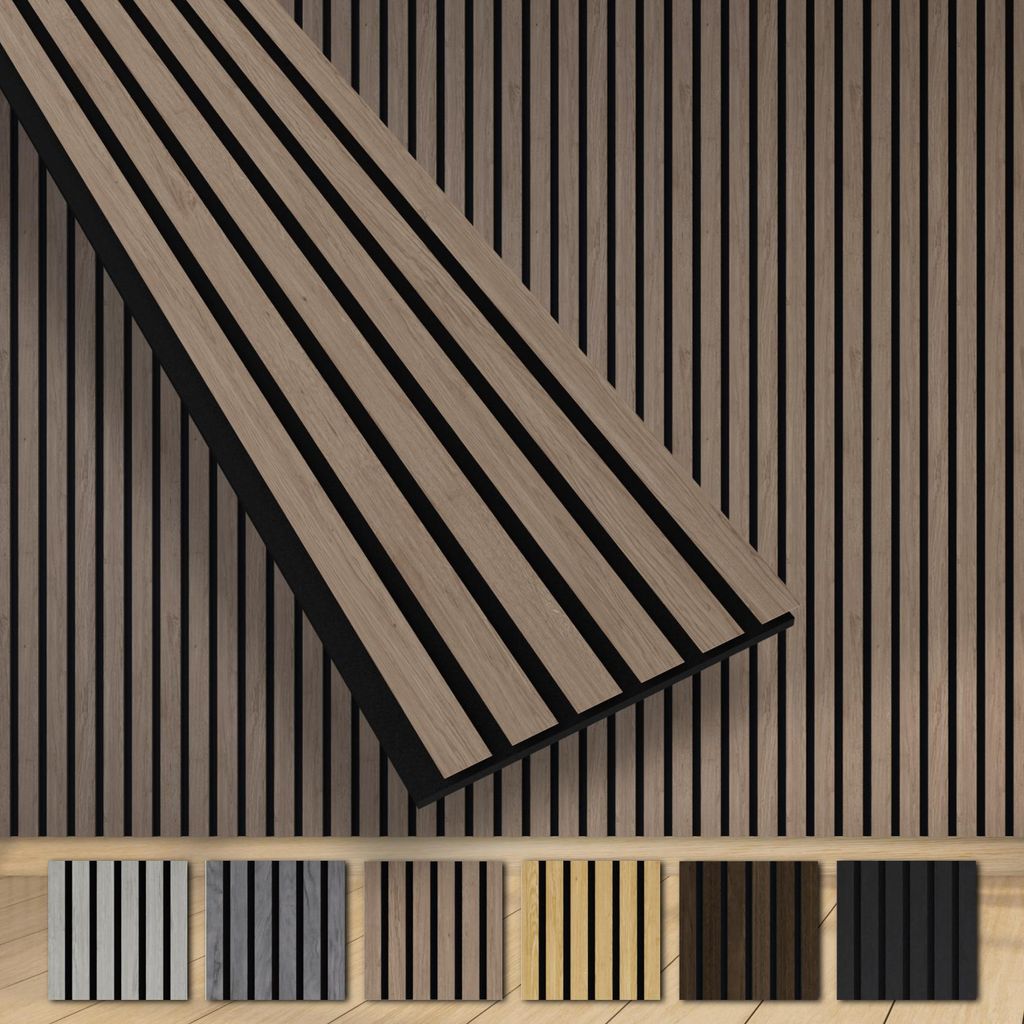 HEXIM Akustikpaneele 280x30cm Wandpaneele Grande Lamellen Produktbild 