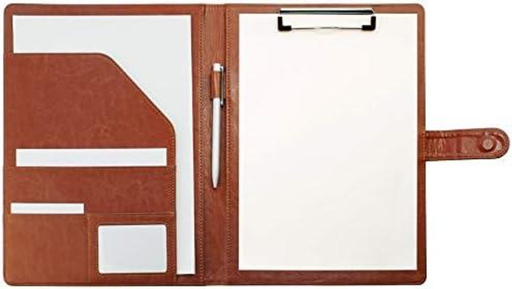 Ordner a4 klemmbrett Schreibmappe klemmbrettmappe A4 klemmbrett mappe mit Klemmbrett(Braun)
