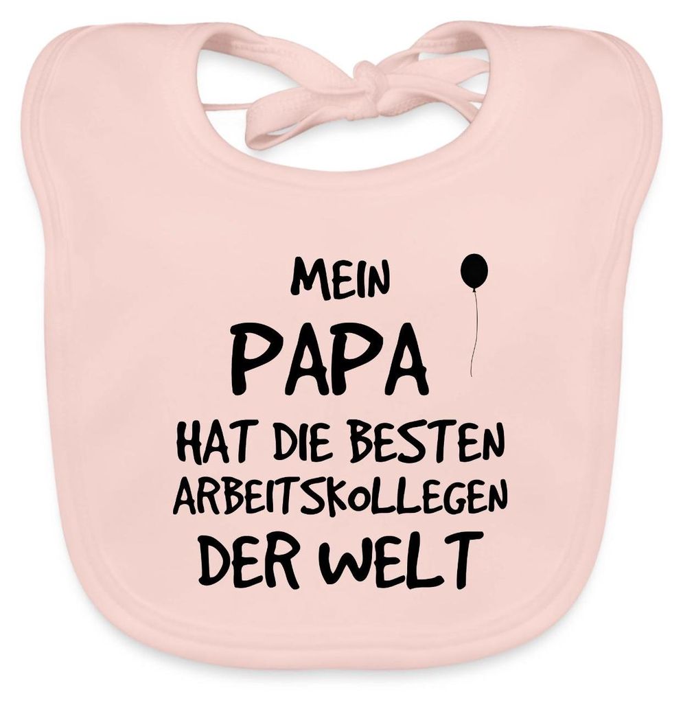 Spreadshirt Papa Hat Beste Kollegen Geschenk Geburt Baby Lätzchen Waschbar, One size, Rose