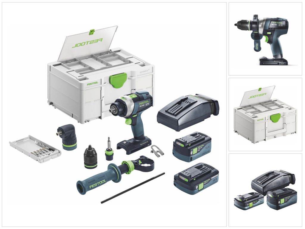 Festool Akku-Schlagbohrschrauber QUADRIVE TPC 18/4 5,0/4,0 I-Set