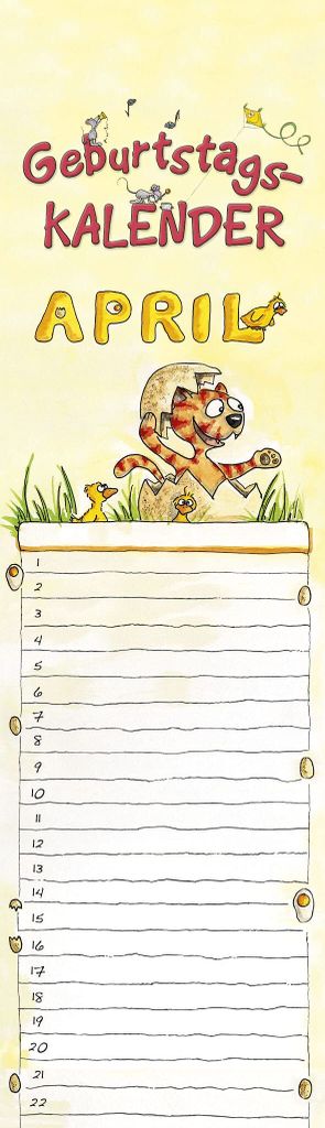 Geburtstagskalender Mini Cartoon immerwährend Produktbild 