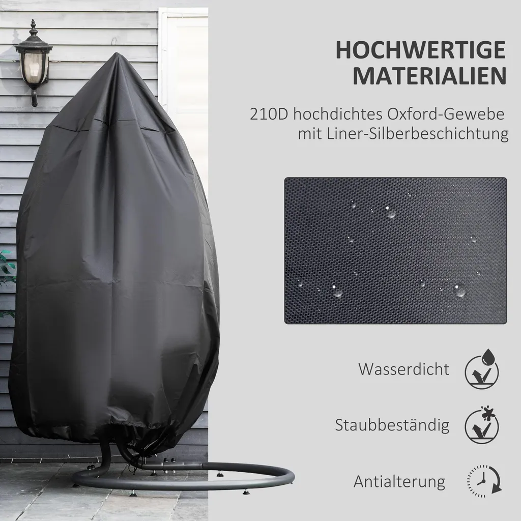 Housse imperméable et résistante en Oxford 210D pour panier suspendu