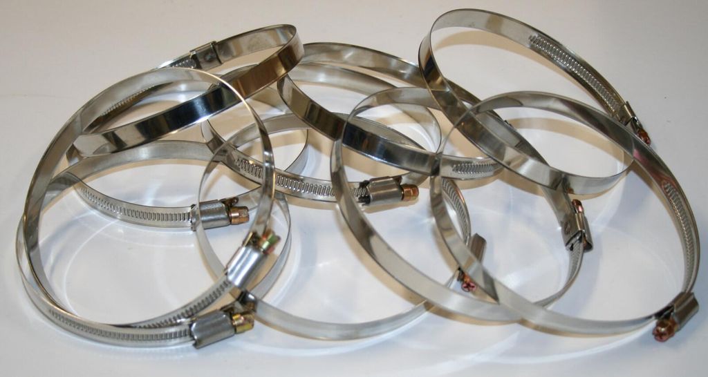 10x Edelstahl W2 Schlauchschelle 12mm breite Inox Schelle 100-120mm