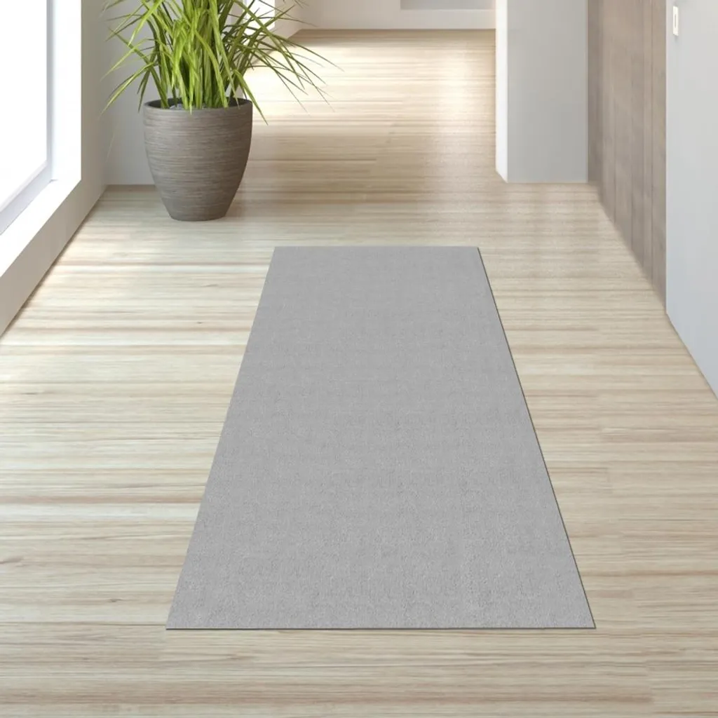 Tapis gris pour salon moderne doux et sécurisant 80 x 150 cm antidérapant