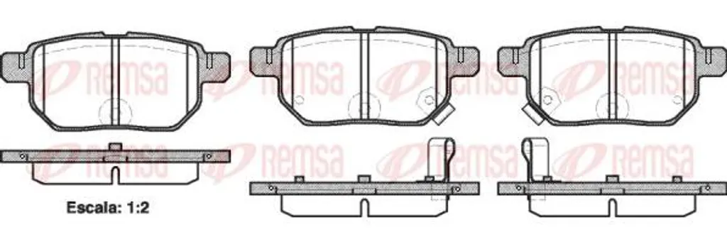 Plaquettes de frein arrière pour Toyota Prius et Verso 1286.02