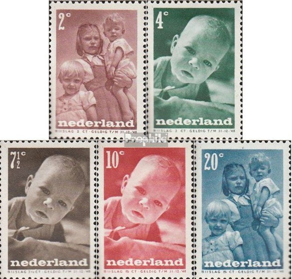 Briefmarken Niederlande 1947 Mi 495-499 (kompl.Ausg.) postfrisch Voor het Kind