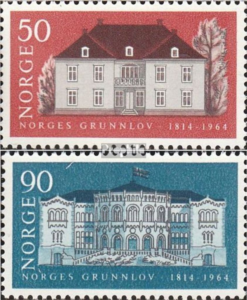 Briefmarken Norwegen 1964 Mi 516-517 (kompl.Ausg.) gestempelt Verfassung Norwegens