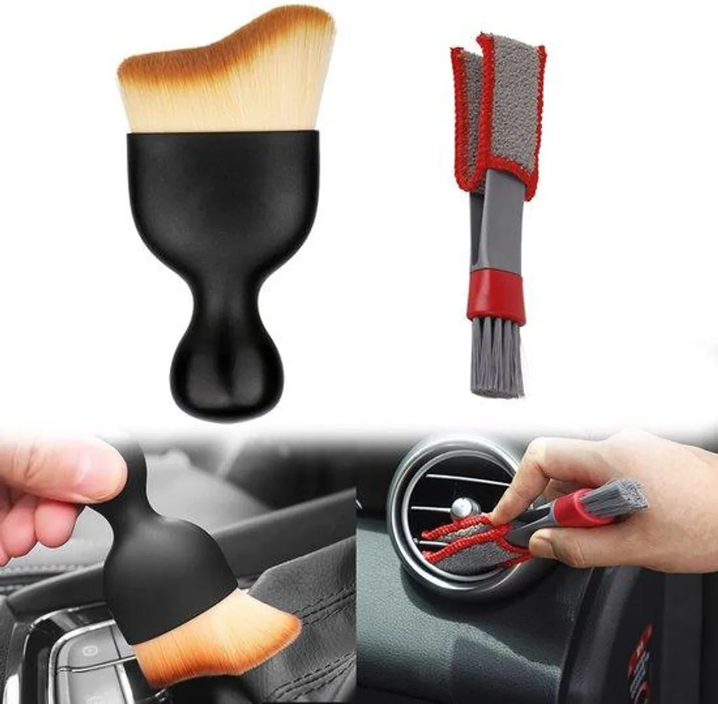 Dépoussiérez l'intérieur de votre auto avec ce kit brosses 2 pièces