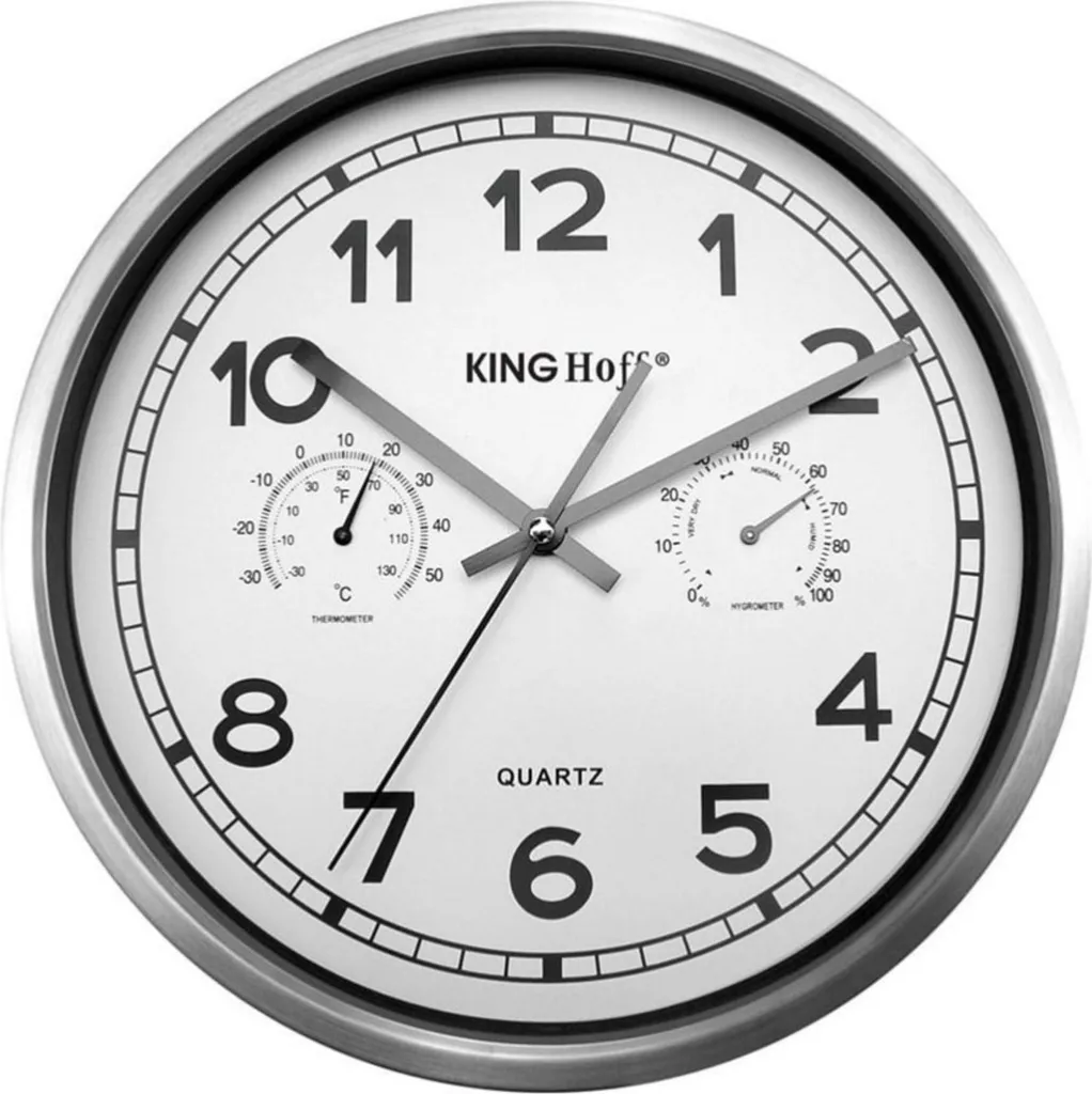Kinghoff KH5027 Orologio Design 30cm - Acciaio e Clima Studio