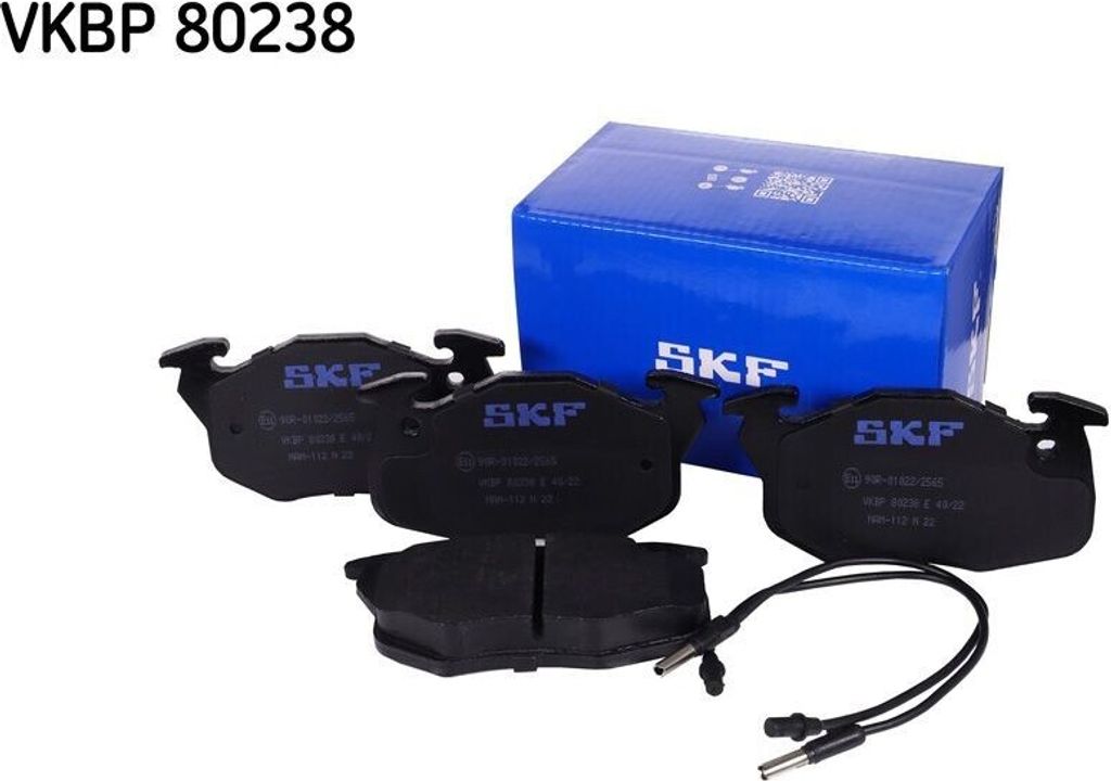 SKF VKBP 80238 E Bremsbelagsatz, Scheibenbremse OE 8671000105 kompatibel mit 309, 306, 205, Rapid, C15, Saxo, ZX, 106, Clio, Espace, Express