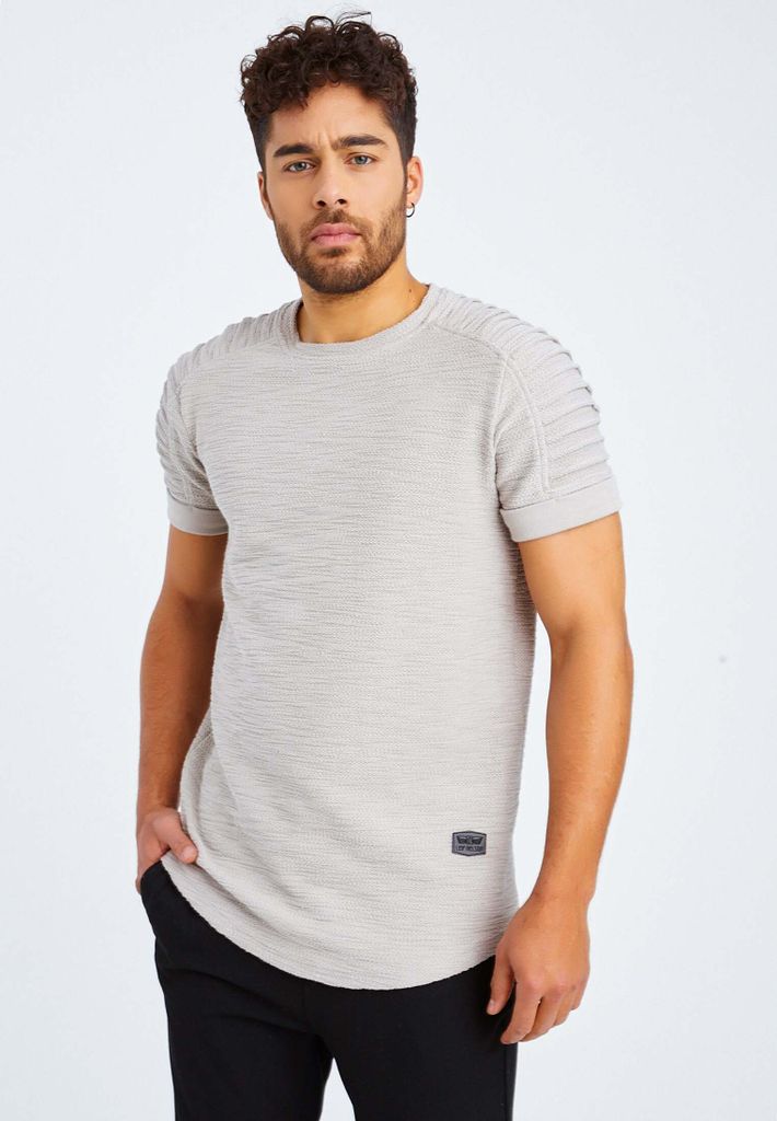 Leif Nelson Rundhals Herren T-Shirt Rundhals LN-6325, Signalgrau / S