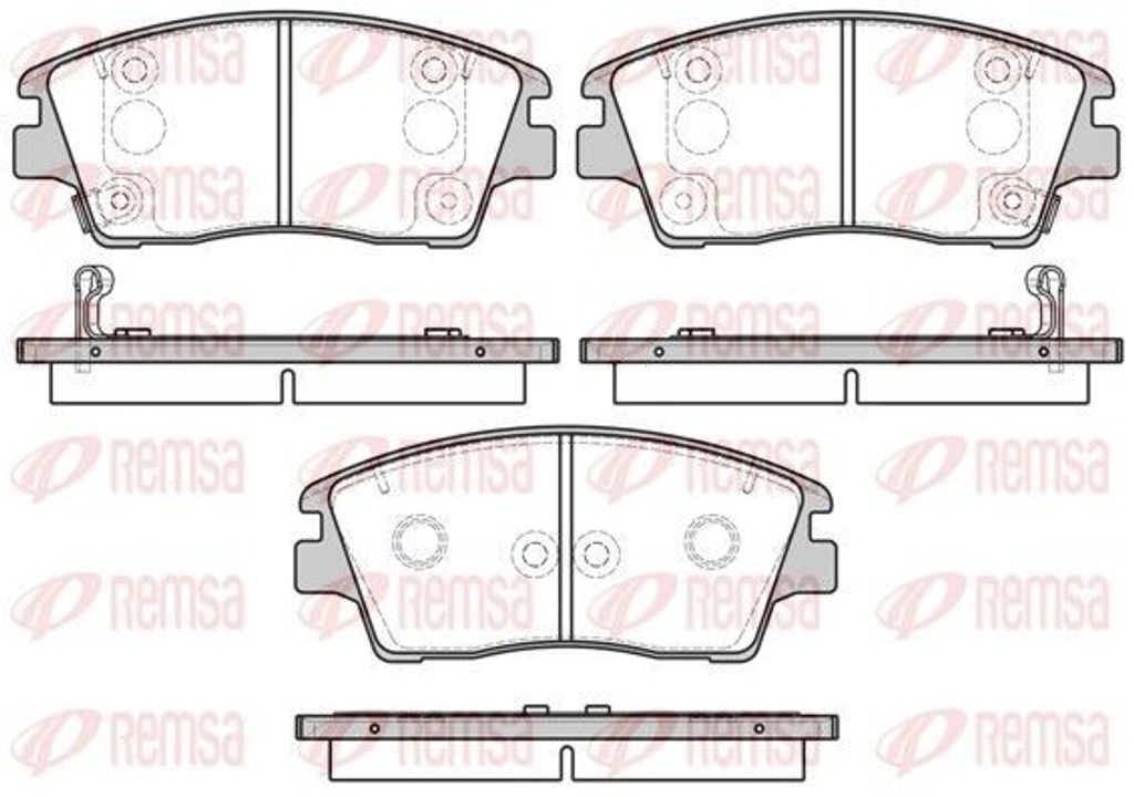 REMSA Bremsbeläge Satz Vorne Bremsklötze für HYUNDAI Tucson (TL, TLE) 1676.02