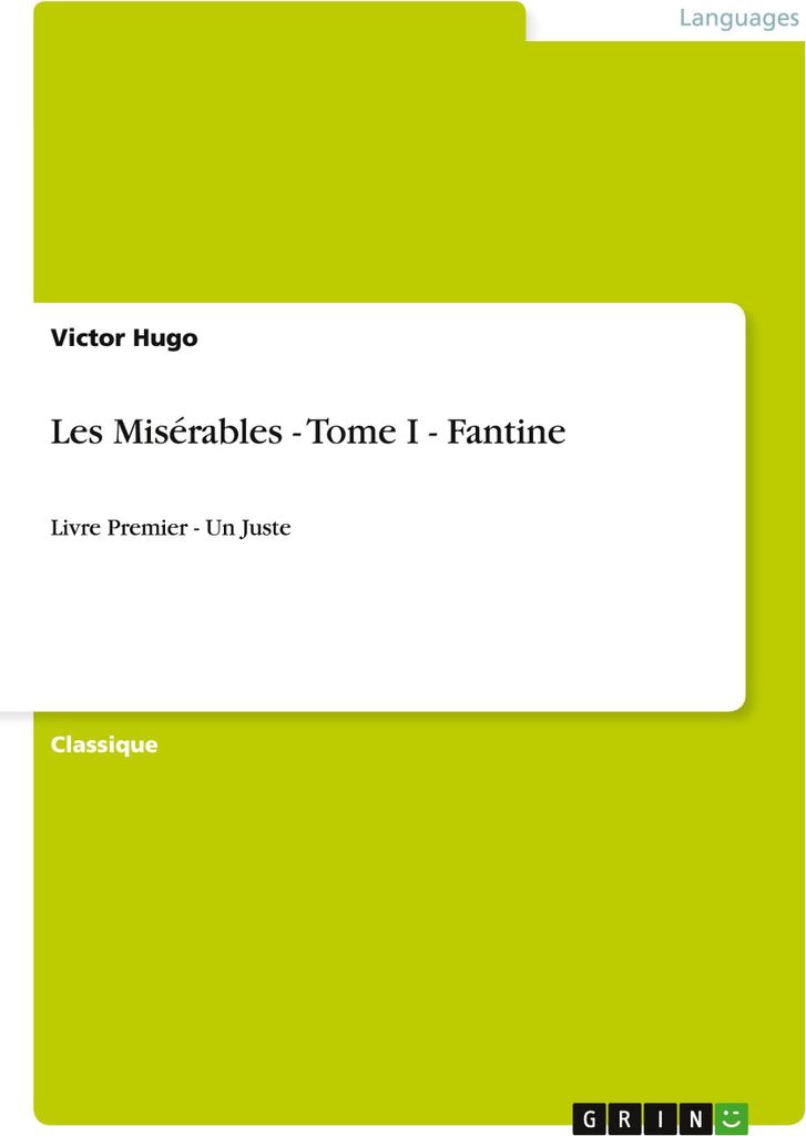 Les Misérables - Band I - Fantine