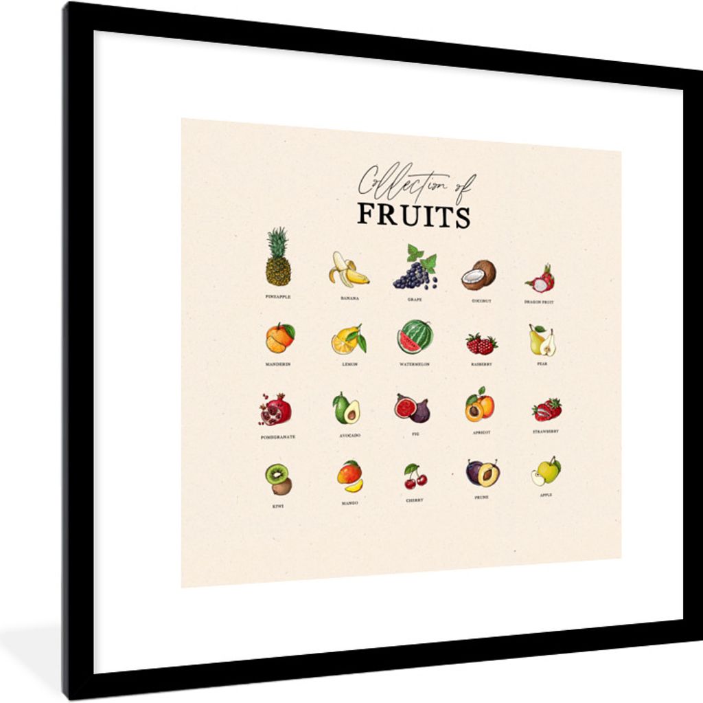 MuchoWow® Gerahmtes Poster Obst - Lebensmittel - Küche Produktbild 