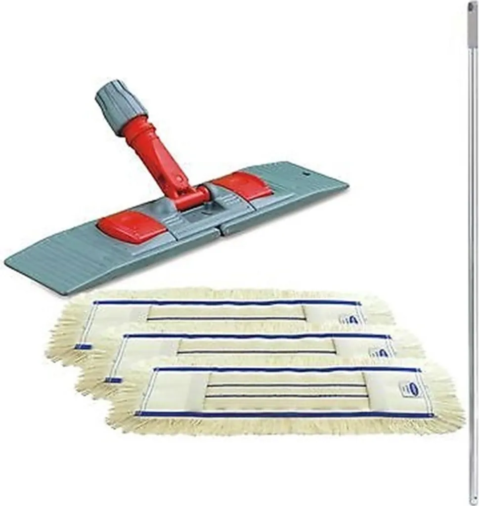 Set 3 Ricambi Mop 40cm in Cotone Premium per Pavimenti Delicati