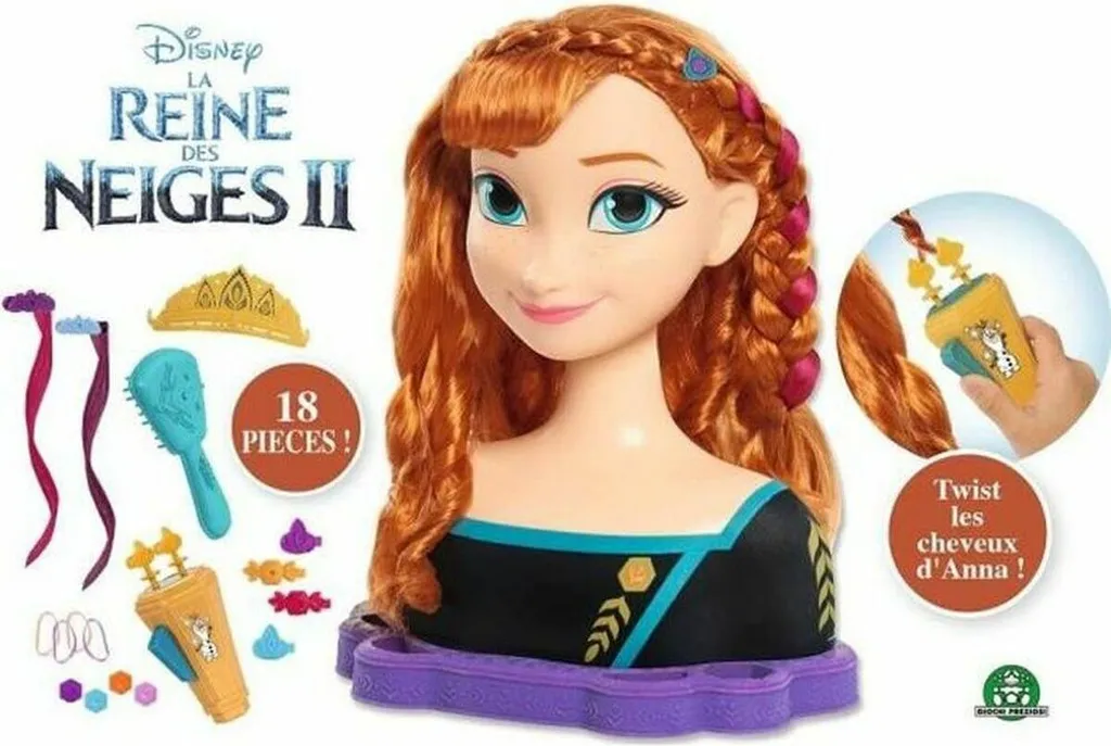 Jouet Coiffure Anna Frozen 2 : Apprendre à Tresser avec Plaisir