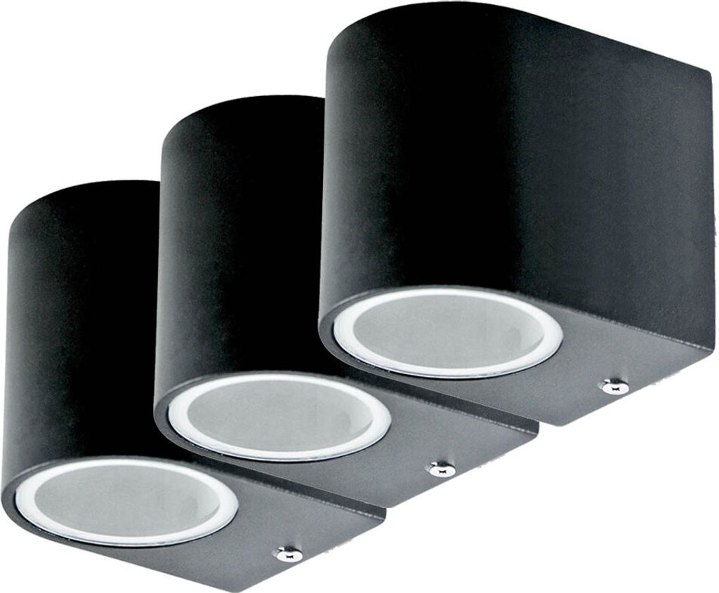 3er Set LED Wandleuchten für den Außenbereich