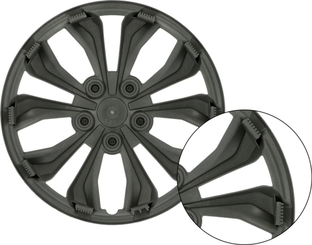 CARTREND Radzierblende Storm 15" schwarz 4x Produktbild 