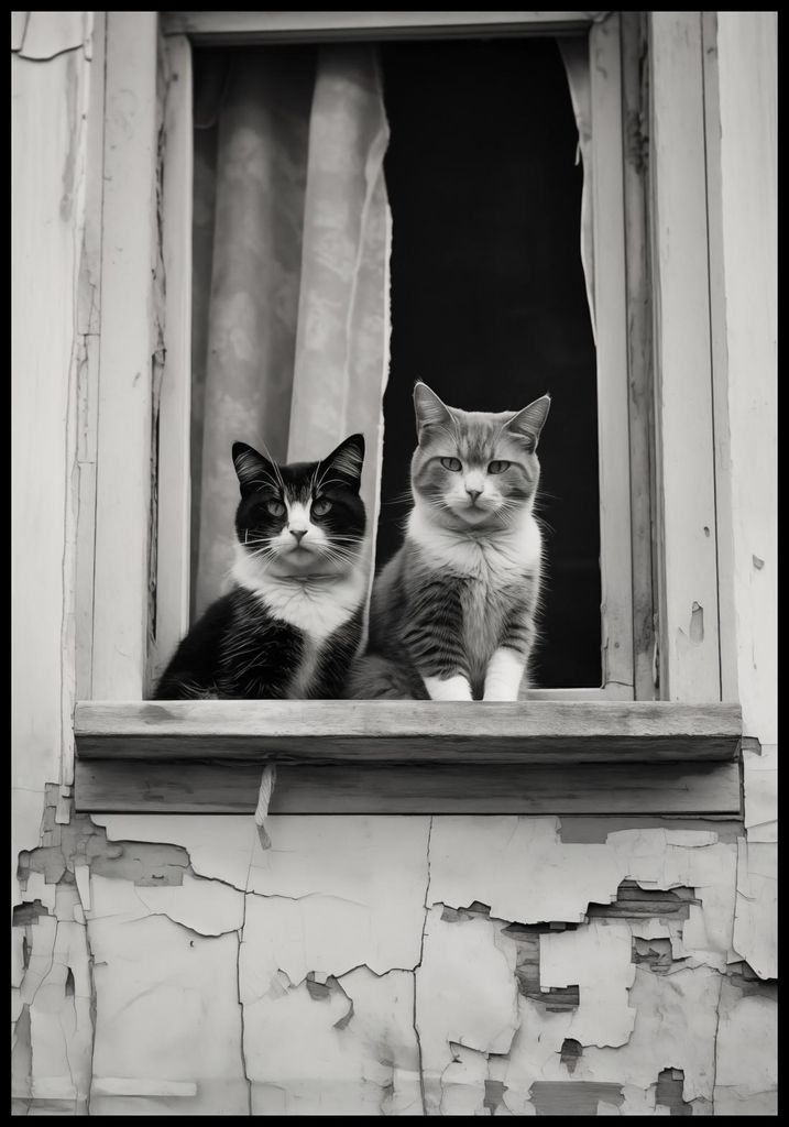 Plakat 68x98cm Paar im Fenster