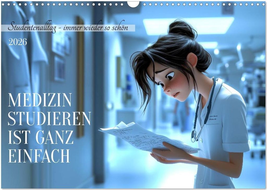 Medizin studieren ist ganz einfach (Wandkalender 2026 DIN A3 quer), CALVENDO Monatskalender