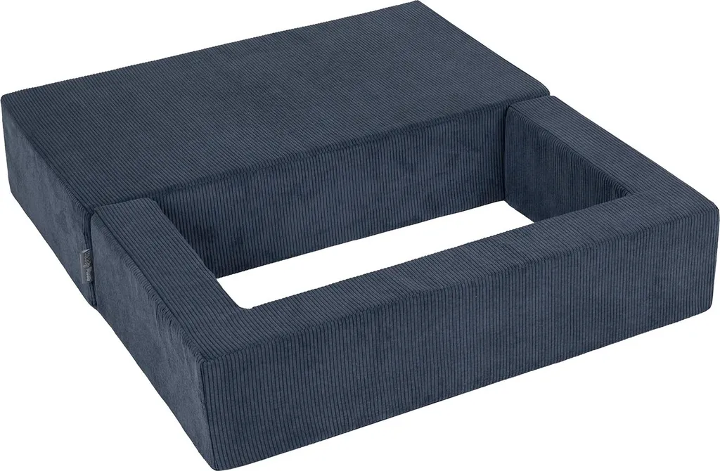 KiddyMoon Divano per Bambini in Schiuma Blu Scuro - Morbido e Versatile - 3