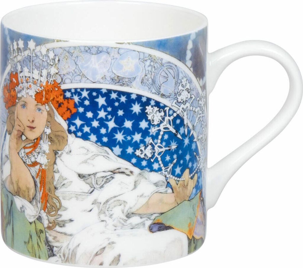 Könitz Becher Princezna Hyacinta - Alfons Mucha, Tasse, Porzellan, Bunt, 11 2 004 2801