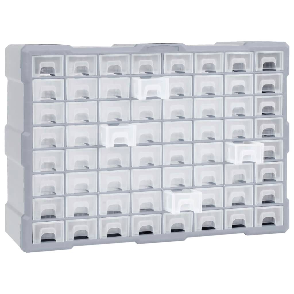viaczásuvkový organizér vidaXL so 64 zásuvkami 52x16x37,5 Obrázok produktu 1