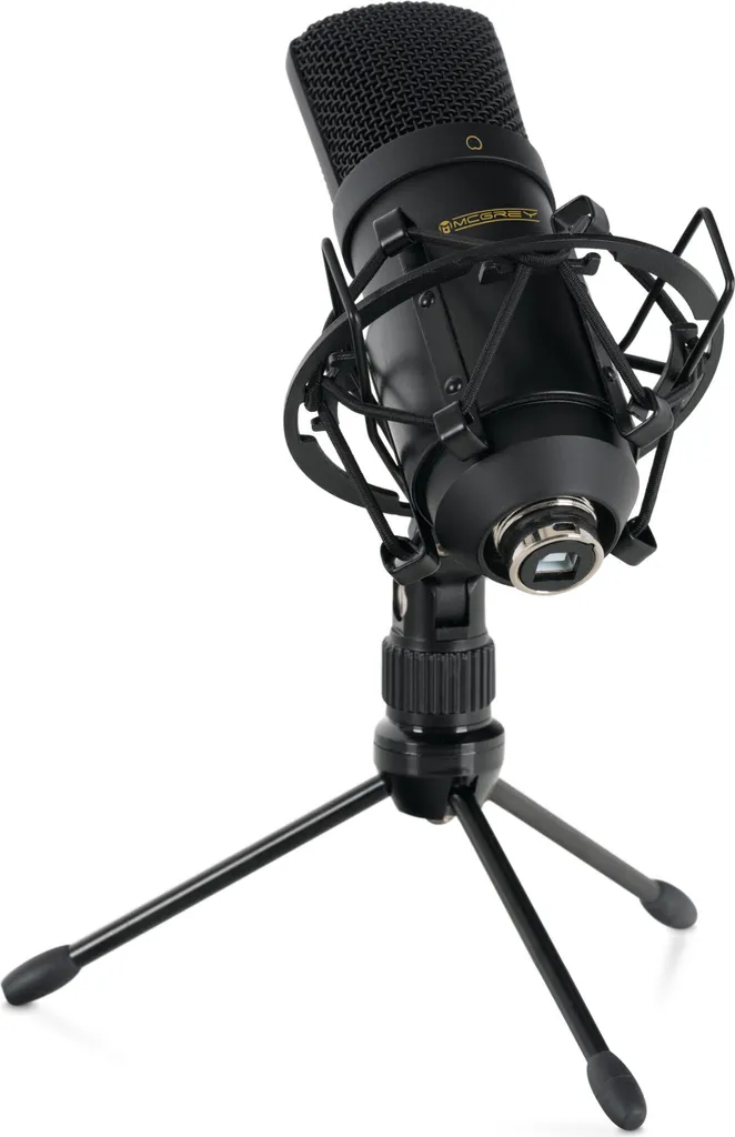 Microphone à Condensateur USB McGrey USB-M 1000 BK pour PC et Laptop