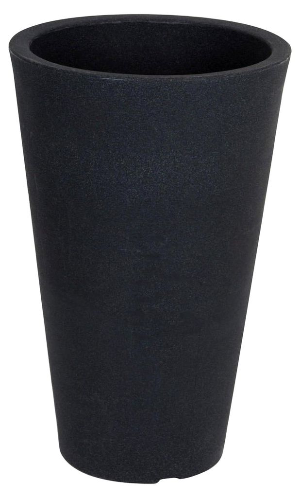 Konische Pflanzsäule anthrazit - 70x40 cm - Kunststoff Blumenkübel